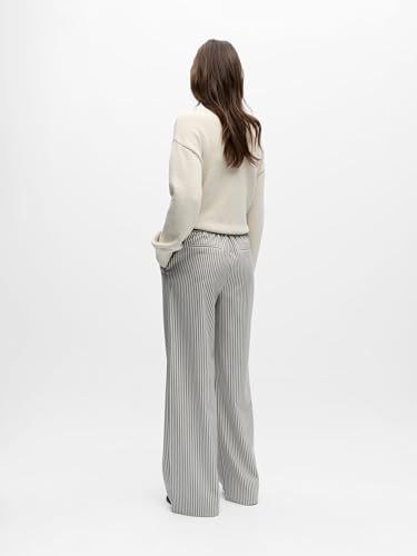 Pantalon à jambe ample Object OBJLISA coupe tailleur fluide haute qualité 34 - 5