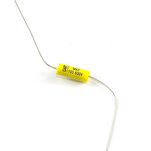 Cary 10pcs Yellow Long Lead Axial Polyester Film Capacitor 0.01uf 630v Fr Tube Amps