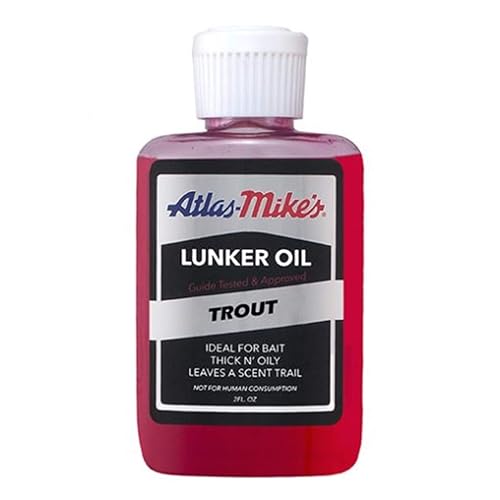 Atlas Mike's Trout Glow Scent Oil for Fishing Bait to Attract Fish, 2-Ounce, Red
