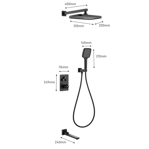 Ensemble de douche encastré HSS0637 pour une salle de bain moderne
