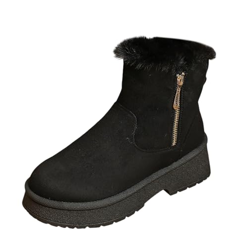 Bottes de neige d'hiver femme pour enfiler facilement des chaussures chaudes par temps froid