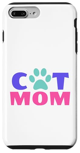 Cat Mom �����v�����g �s���N�ƃp�[�v�� �X�}�z�P�[�X iPhone 7 Plus/8 Plus �p