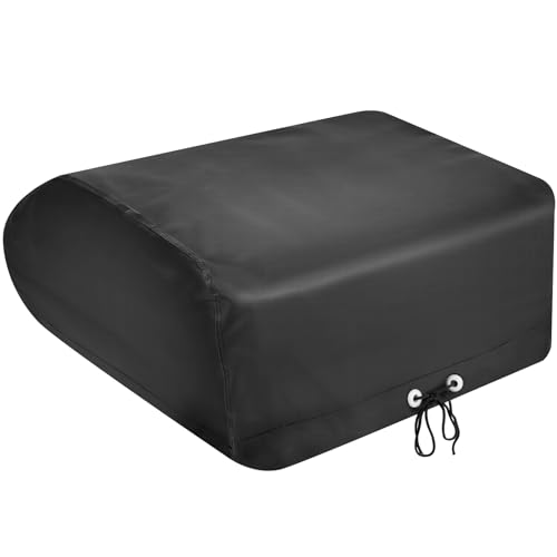 BougeRV RV Air Conditioner Cover, Black Waterproof Anti-UV Vinyl, Compatible with Dometic Brisk II, Draw Cord Hem, Easy to Clean