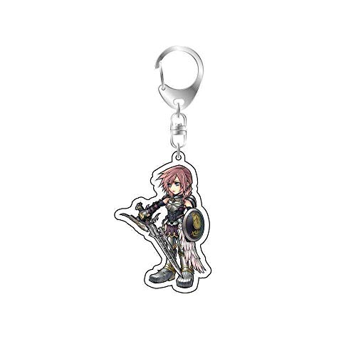 Keychain Final Fantasy Lightning en acrylique anti-rayures pour clés et badges