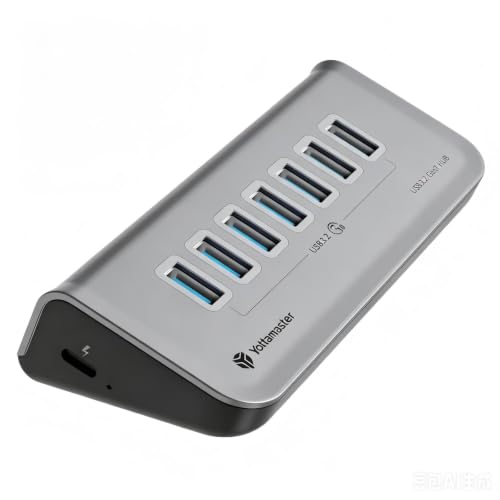 Yottamaster USB C Hub 10Gbps, 4-in-1 USB 3.2 Hub, 2 USB-A & 2 USB-C Ports, USB C Verteiler mit 2-in-1 50cm Kabel für PC, Laptop, Mac mini, MacBook, iMac