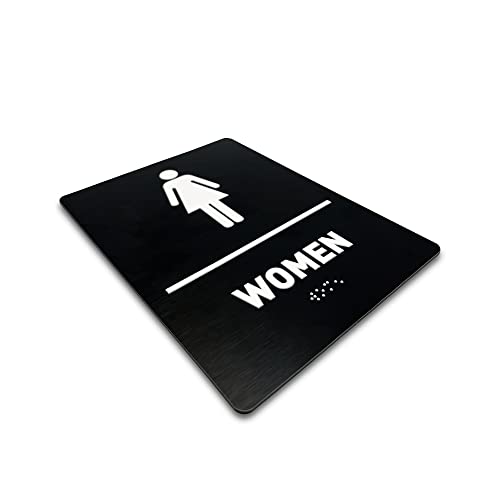 G101F Womens Restroom ID Sign ADA Compliant 36 Color Options (Battleship Fleet) - Thumbnail 2