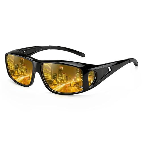 Bio-th Night Driving Glasses for Men | HD Polarized Anti Glare Night Vision Glasses | Essential...