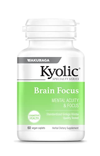 Kyolic Specialty Series, Brain Focus, Mental Acuity & Focus, 60 Caplets #TOP7