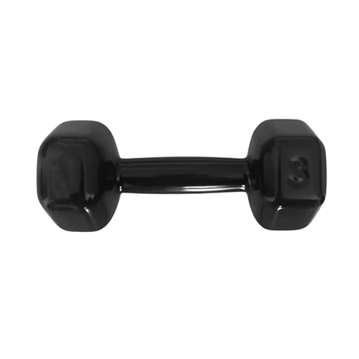 Halter Sextavado Emborrachado 3Kg Corpo e Vida Fitness