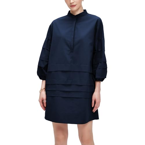 Women's Shirt Dress Long Sleeve Button Casual Down Oversized Pullover Mini Dress