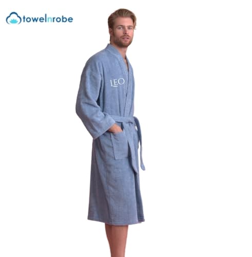 TOWELNROBEMen's Robe, Turkish Terry Bathrobe, Cotton Kimono Spa Bathrobe3