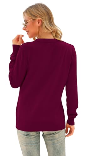 Image of VIISHOW Women Long Sleeve Button Down V Neck Lightweight Basic Knit Sweater Cardigan