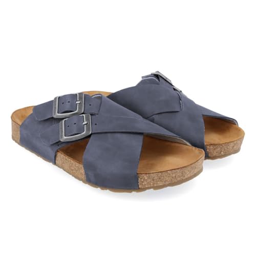 HAFLINGER Unisex Amiga Sandal, Marino, Men 7 - Women 9