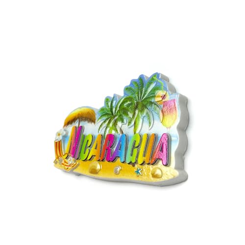 Imán decorativo de resina con diseño tropical para nevera miniatura 6