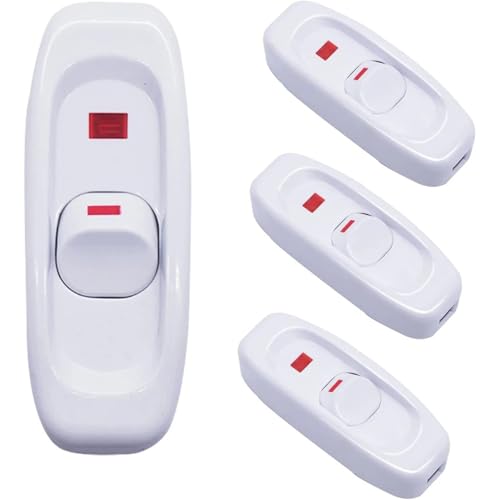 Interrupteur lampe de chevet bouton marche arrêt blanc pour cordon électrique lampe de table