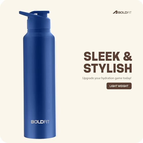 Boldfit Stainless Steel Water Bottle – BPA-Free, Leak-Proof & Rust-Free Metal Bottle with Handle – Lightweight, Food-Grade, Easy to Clean – Ideal for Office, Gym, School, Travel & Fridge Use