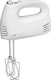 Clatronic HM 3524 Batidora de Varilla, 300 W, Acero Inoxidable, 5 Velocidades, Blanco