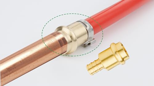 Image of WHK 24 Pack 1 /2 inch Press Pro press x 1 /2 inch PEX Adapter Crimp Fittings Coupling | for Connect from Cooper to Pex B Pipe,Pro press Copper to Pex Adapter,Lead-Free Brass