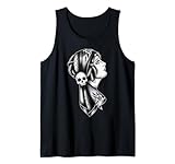 Gypsy Woman Skull American Traditional Tattoo Flash Tank Top