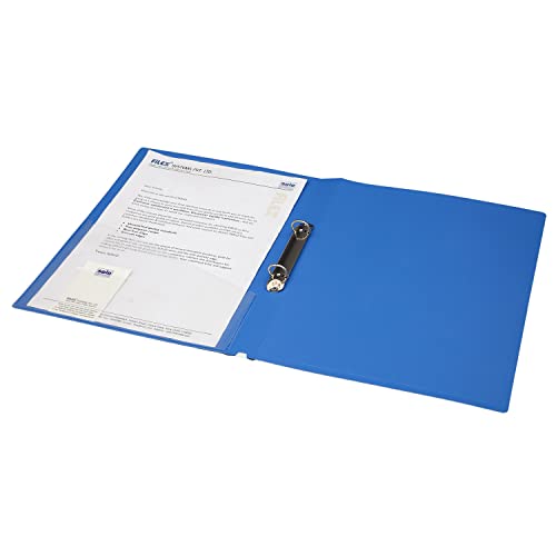 Image of Solo 2-D A4 Ring Binder File Folder - Pack of 2| Office Document Organizer with Inside Pocket, Presentation Display Plastic File for Certificates, Portfolio, Papers & Projects