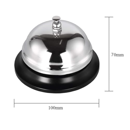 HREDZEO Call Bell, Restaurant Bar Hotel Schools Service Bell, Silver, Carbon Steel, Reception Occasion - Image 2