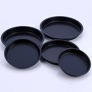 5pcs/set 6/7/8/9/10 Inch Non-stick Pizza Pan Round Pie Cake Baking Pan Carbon Steel Tray Cake Bakeware Tools