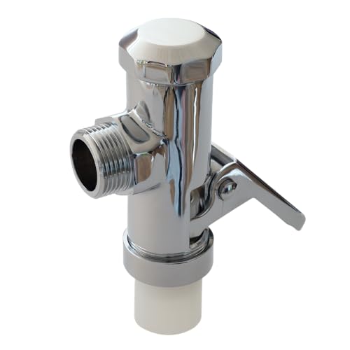 WC Druckspüler Spüler Spülarmatur Hebel Chrom 3/4 Zoll Mechanische Auslösung
