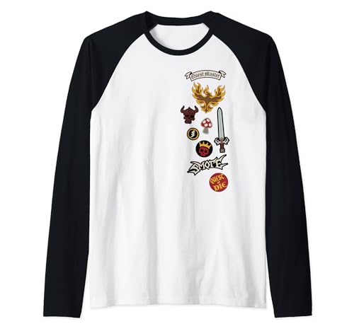 Disney Pixar Onward Barley Vest Patches Raglan t-shirt confortable pour afficher votre passion geek
