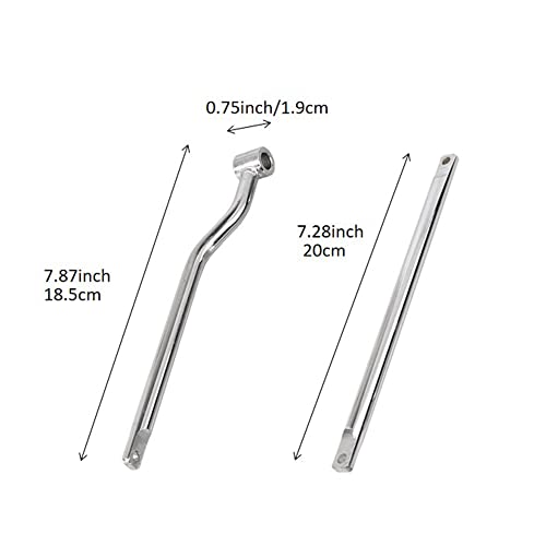 Mallofusa Universal Stainless Steel Motorcycle Saddlebag Side Support Bars Mounting Brackets Compatible For Honda Yamaha Suzuki Kawasaki (Silver) #TOP2