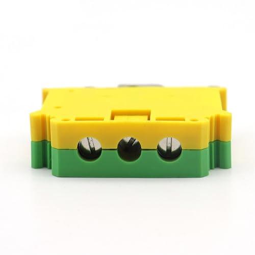 Conectores eléctricos de tierra para carril DIN, kit de 10 bornes tipo tornillo 22-2 AWG 7