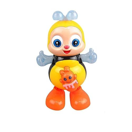 PNJB Dancing Happy Bee Toy Figure - Grooving Movements, Flashing Lights, And Musical Magic For Ages 3+, Multi-Coloured Delight For Toddler Boys And Girls, Ideal Interactive Gift