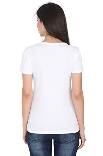 Image of FLEXIMAA Women's Cotton Printed Round Neck Half Sleeve T-Shirt