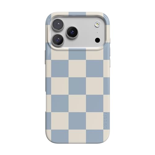 Casely iPhone 17 Pro Max Case | Fit Check | Light Blue Checkerboard | Compatible with MagSafe | Classic Ultra Thin Design