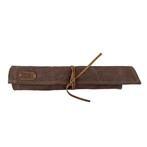 Waxed Canvas Large Wrench / Tool Roll 15 Pockets Portable Pouch Storage For Craftsmen Handmade By Hide & Drink (Honey Bourbon) #TOP3