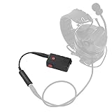 TACGZGJSM Tactical Headset Extension Line U174 Plug PTT with Bluetooth，Compatible with Mobile Phone，for COMTAC, AMP,Sordin etc. Series headsets(Black)