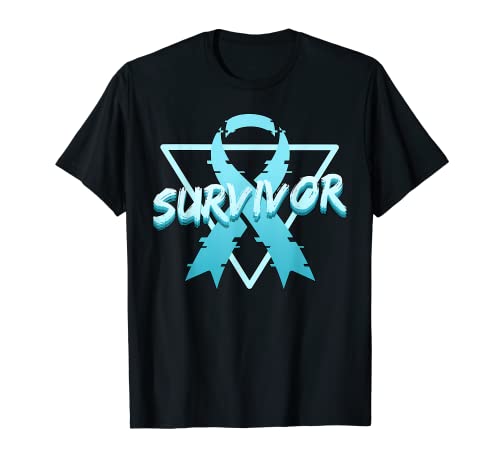Ovarian Cancer Survivor Vaporwave Survivor T-Shirt