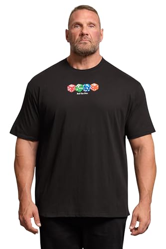 BadRhino Big & Tall Dice Graphic T-Shirt - Men's - Plus Size Curve Black