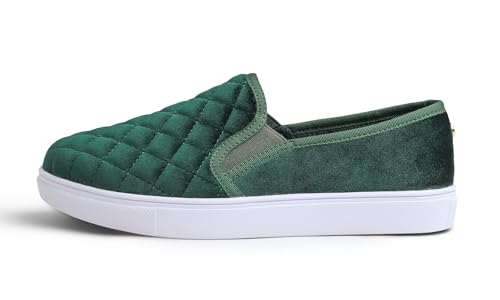 Image of FEVERSOLE Women's Casual Slip On Sneaker Comfort Quilted Loafer Flats