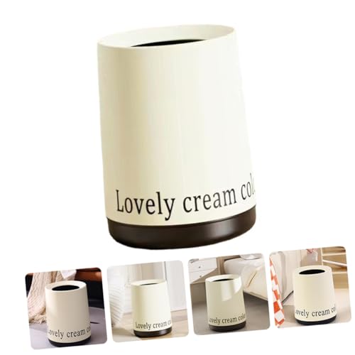 Cabilock Caneca de Basura Plástica Grande Capacidad Doble Capa Beige miniatura 4