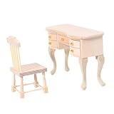 Mini ornement de chaise de maison - mini modèle de table et de chaise vintage, créatif et chic, figurines de chaise miniatures