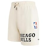 Pro Standard Mens NBA Chicago Bulls Retro Classics Fleece Short Eggshell M