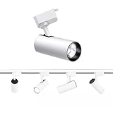 Kit de Lluminación en Riel, Cabezal de Luz Giratorio Flexible de 4 Luces Blancas, Lámparas Colgantes de Techo Orientable...