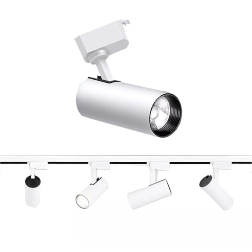 La Mejor Selección de Iluminación de techo - solo los mejores. 50 Kit de Lluminación en Riel, Cabezal de Luz Giratorio Flexible de 4 Luces Blancas, Lámparas Colgantes de Techo Orientable 350°