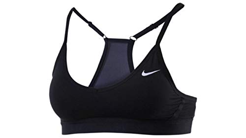 Nike Women's Pro Indy Bra Black/Black/Black/White Sports Bra LG