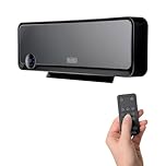 BLACK + DECKER BXWSH2000E - Termoventilatore ceramico da parete, adatto per bagni, con termostato elettronico, programmatore, timer e telecomando. Display LED, sistema PTC e oscillazione automatica