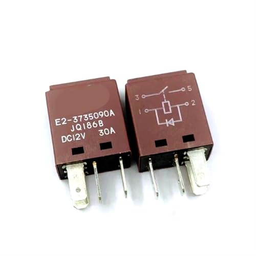 Relais E2-3735090A 12VDC 30A à 4 broches pour circuit automobile en lot de 10 pièces
