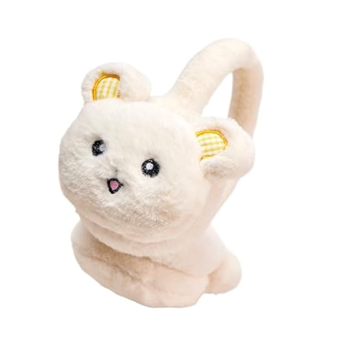 Cache-oreilles ours en peluche blanc, cadeau idéal pour enfant - 2