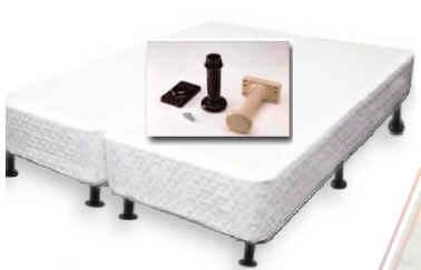 Universal Bedlegs 10" 2Pc Plastic Screw-In Legs Set Of 6, Sand #TOP2