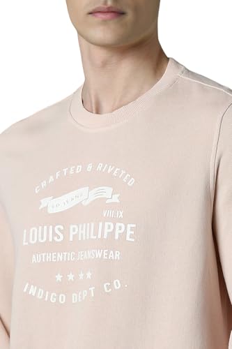 Image of Louis Philippe Men's Cotton Round Neck Sweatshirt