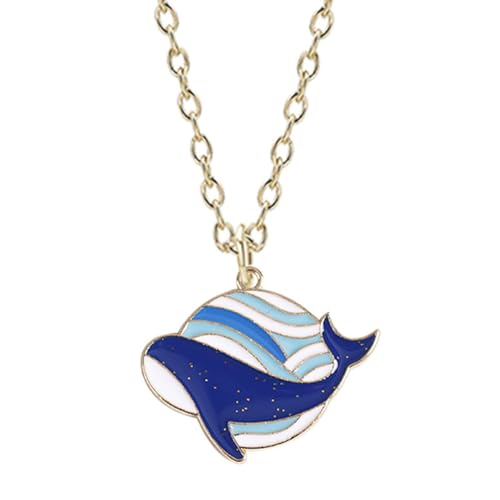 Collier pendentif baleine émail, le cadeau idéal pour une fille passionnée